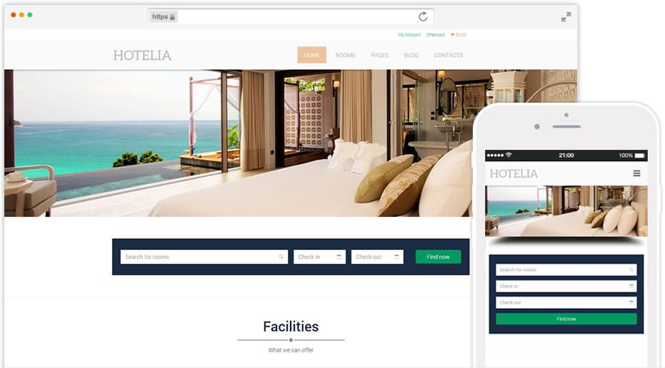 plantilla para hotel o alojamientos