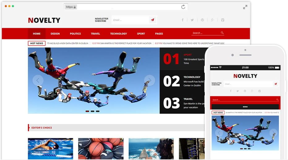 plantilla para revista o diario online