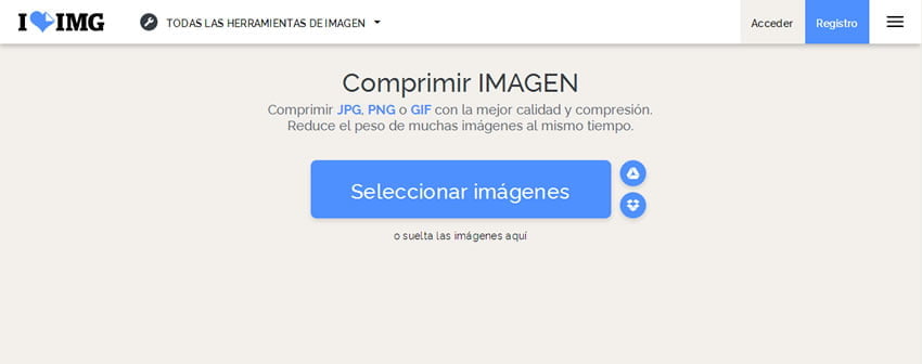 Comprimir imagenes online para mi página web