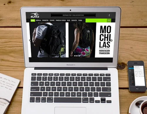 Sitio web Exo Pro