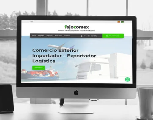 Sitio web Fajocomex