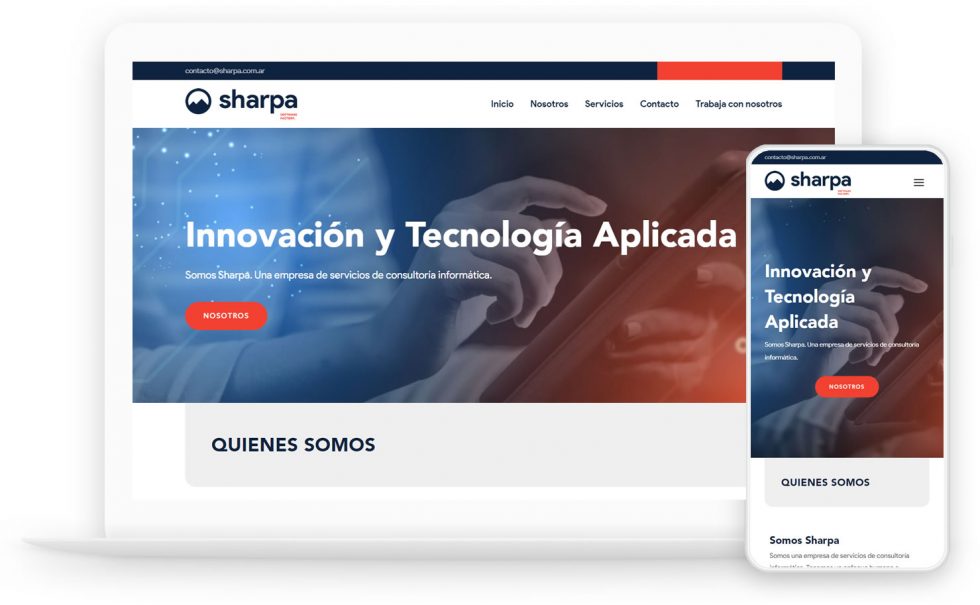 Sitio web Sharpa - Diseño web Rosario