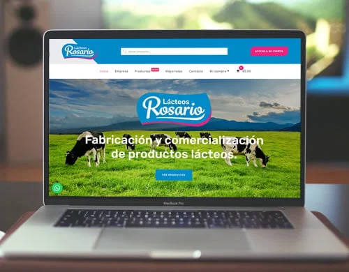 Sitio web Lacteos Rosario