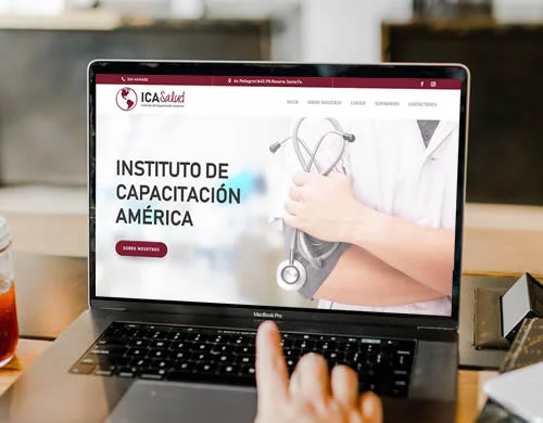 Sitio web Ica Salud