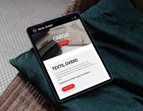Sitio web textil Ovidio