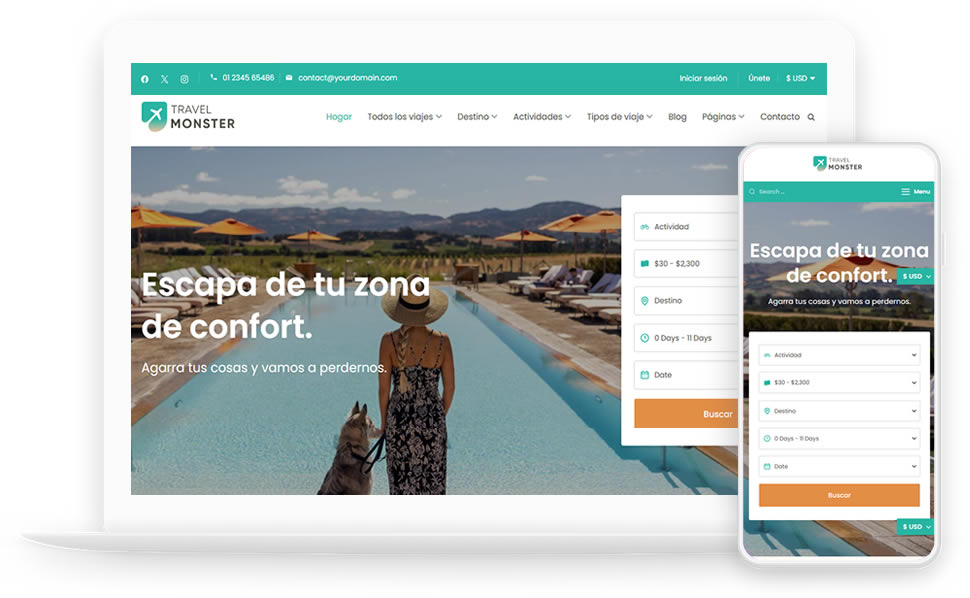 imagen responsive 3 Diseño web para Agencias de Viajes