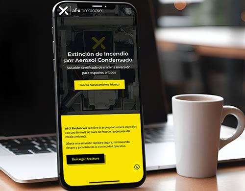 Sitio web AF-X Fireblocker